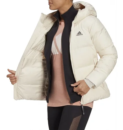 Пуховик женский Adidas Hooded Jacket Sportswear W 11.11 Bb Down Beige H14171