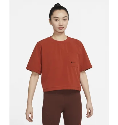Футболка женская Nike Sportswear Everyday Modern WomenS Woven Boxy Top Orange DQ6182-623