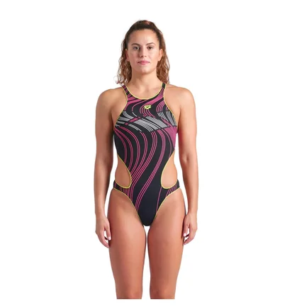 Купальник женский Arena One Stream Swimsuit Black 008953-560
