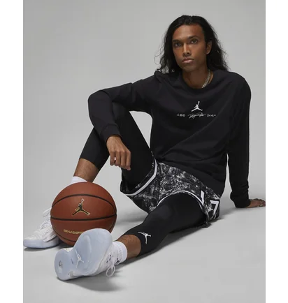Лонгслів чоловічий Air Jordan M J Df Sprt Gfx Ls Crew Black DV8446-010