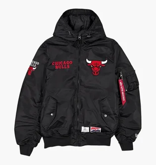 Бомбер мужской NBA Chicago Bulls Black 60564085
