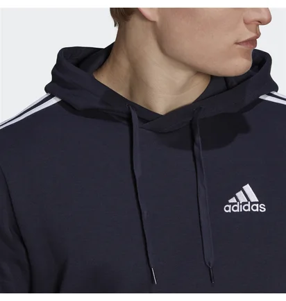 Худи мужское Adidas Essentials Fleece 3-Stripes Hoodie Blue GK9073