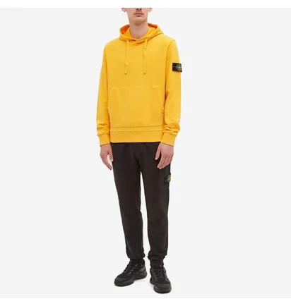 Худи мужское Stone Island Brushed Cotton Popover Hoody Yellow 771564120-V0030