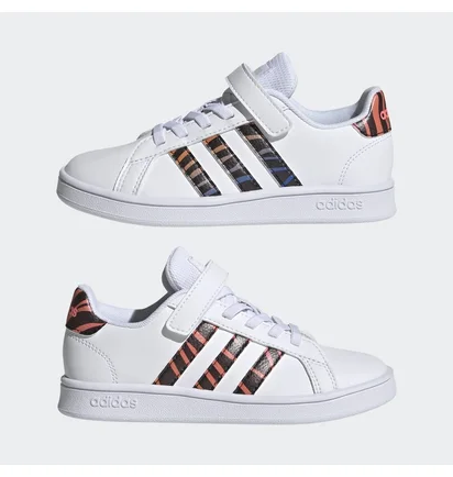Кросівки дитячі Adidas Grand Court Tiger-Print Shoes White Gz1075