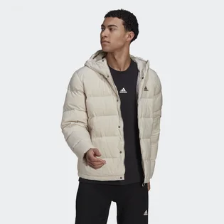 Куртка мужская Adidas Helionic Hooded Down Jacket Beige Hg4886