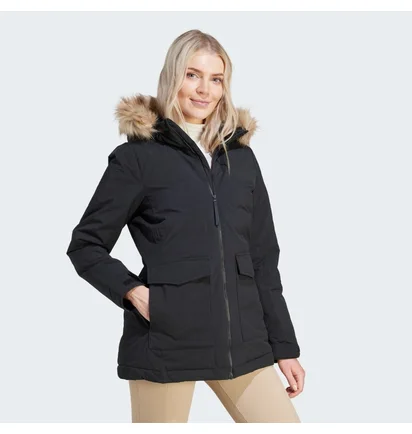 Куртка жіноча Adidas Hooded Fur Black IJ8260