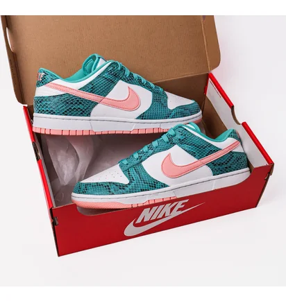 Кроссовки мужские Nike Dunk Low Snakeskin Green Dr8577-300