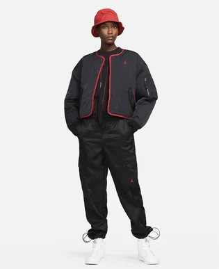 Куртка жіноча Air Jordan Essentials Flight Jacket Black/Red DH0655-010