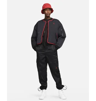 Куртка женская Air Jordan Essentials Flight Jacket Black/Red DH0655-010
