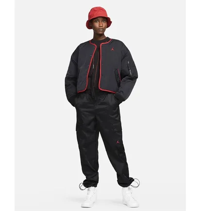 Куртка жіноча Air Jordan Essentials Flight Jacket Black/Red DH0655-010