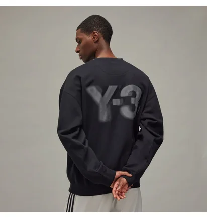 Свитшот унисекс Adidas Y-3 Logo Crew Sweatshirt Black JE9276