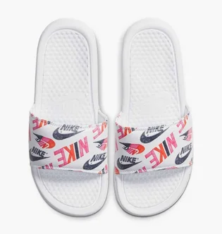 Тапочки женские Nike Benassi Jdi Print White 618919-119