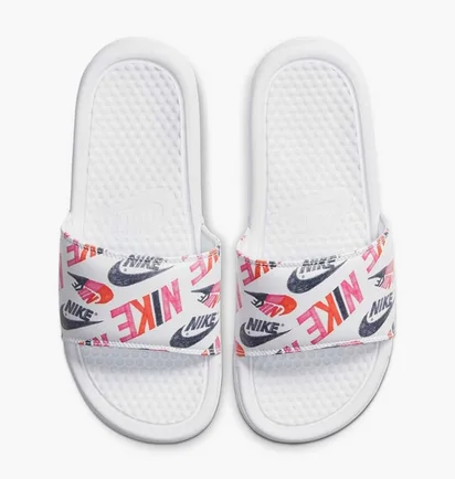 Тапочки жіночі Nike Benassi Jdi Print White 618919-119