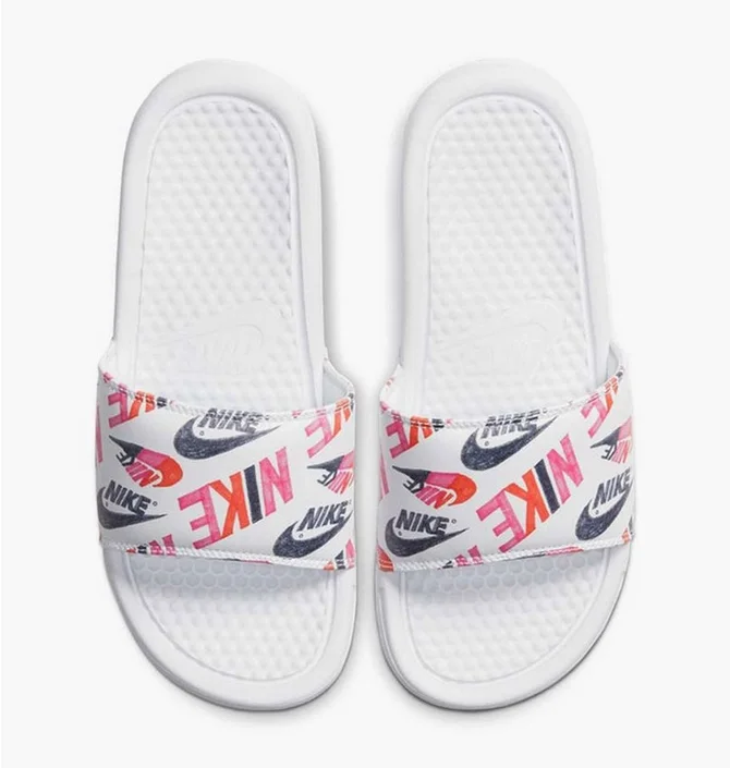 Тапочки жіночі Nike Benassi Jdi Print White 618919-119