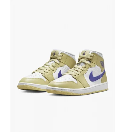 Кроссовки женские Air Jordan 1 Mid Yellow Bq6472-701