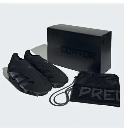 Бутси унісекс Adidas Predator 24 Elite Laceless Firm Ground Cleats Black IE1807