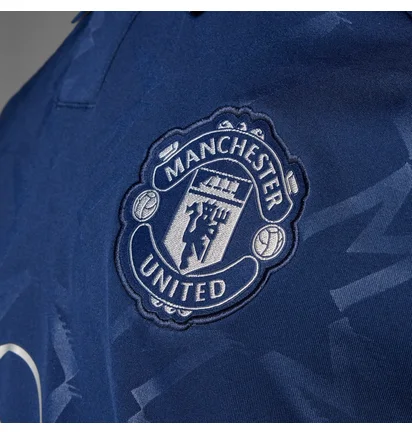 Поло чоловіче Adidas Manchester United 24/25 Away Jersey Blue IU1390
