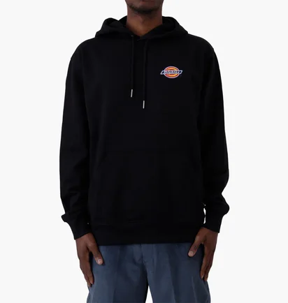 Худі чоловіче Dickies Fleece Embroidered Chest Logo Pullover Hoodie Black Twr20Kbk