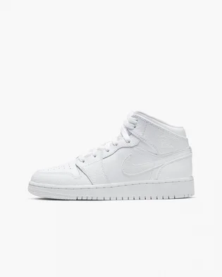 Кроссовки детские Air Jordan Air 1 Mid Bg White 554725-130