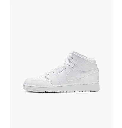Кроссовки детские Air Jordan Air 1 Mid Bg White 554725-130