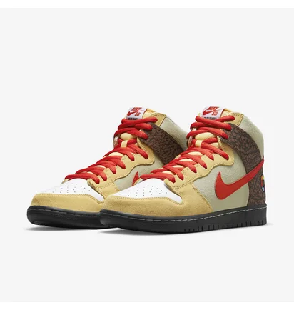 Кросівки унісекс Nike Sb Dunk High Color Skates Kebab And Destroy White/Brown Cz2205-700