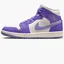 Кроссовки женские Air Jordan 1 Mid WomenS Shoes White/Violet BQ6472-504