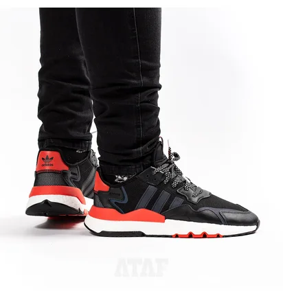 Кроссовки мужские Adidas Nite Jogger Core Black Cloud White Hi-Res Red Eg6750