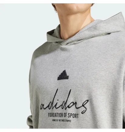 Худи мужское Adidas Brand Love Grey IX1316