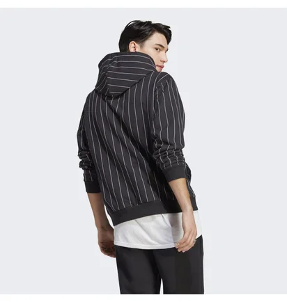 Худи мужское Adidas Pinstripe Fleece Hoodie Black Ib8381