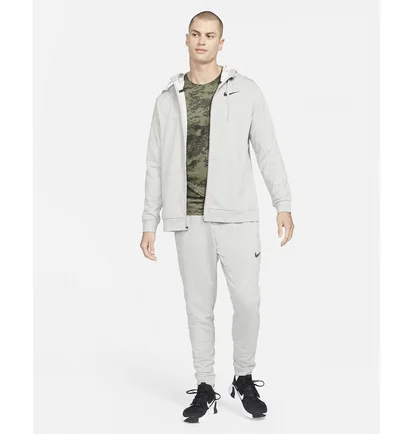 Толстовка чоловіча Nike Dry Men's Dri-FIT Hooded Fitness Full-Zip Grey CZ6376-063