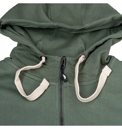 Толстовка мужская Jeep Hooded Sweatshirt Full Zip Sleeve Embroidery Turquoise O102571-E850
