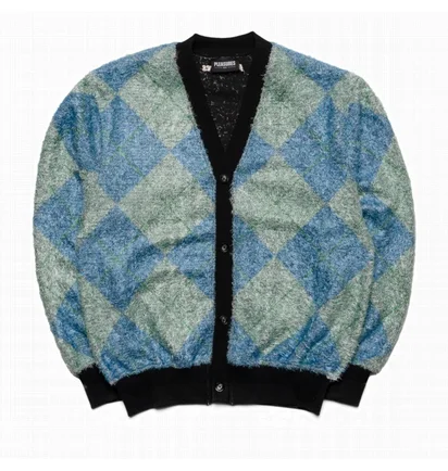 Кофта чоловіча Pleasures Rev Cardigan Light Blue P23SP008-AQUA
