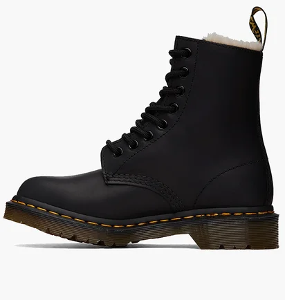 Ботинки женские Dr. Martens Fur Lined 1460 Serena Burnished Wyoming Black 21797001