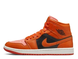 Кроссовки женские Air Jordan 1 Mid Orange/Black Dm3381-600