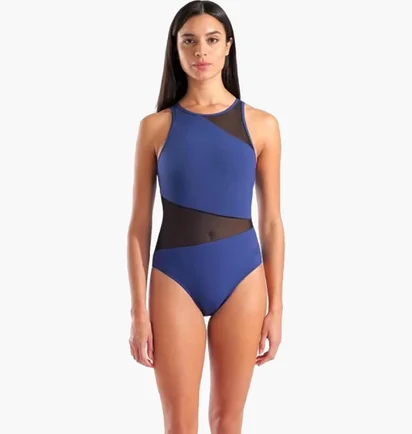 Купальник женский Arena Mesh Angle Swimsuit Vent Back Blue 010191-700