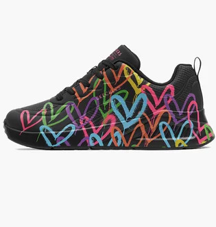 Кросівки жіночі Skechers Jgoldcrown: Uno Lite - Heart Of Hearts Multi/Black 177977-BKMT