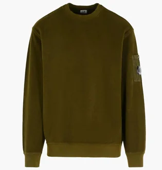 Свитшот мужской C.P. Company Emerized Diagonal Fleece Olive 19CMSS249A006614G-683