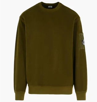 Свитшот мужской C.P. Company Emerized Diagonal Fleece Olive 19CMSS249A006614G-683