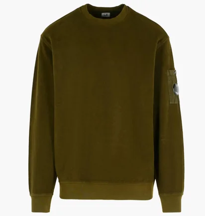 Світшот чоловічий C.P. Company Emerized Diagonal Fleece Olive 19CMSS249A006614G-683