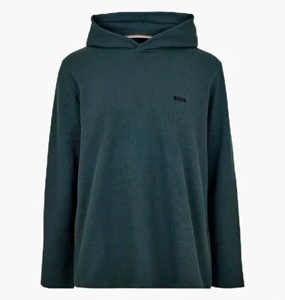 Худи мужское Boss Waffle Open Turquoise 50535885-345