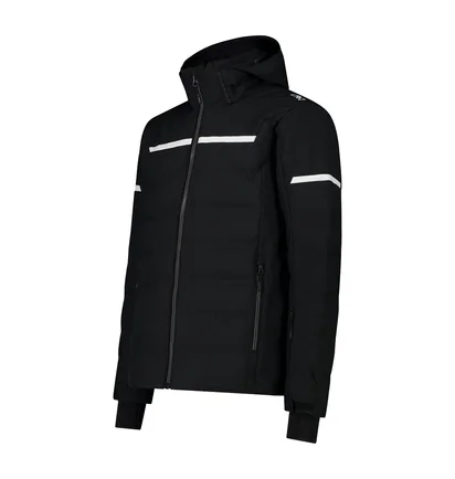 Куртка мужская CMP Zip Hood Stretch Polyes Black 34W4697-U901