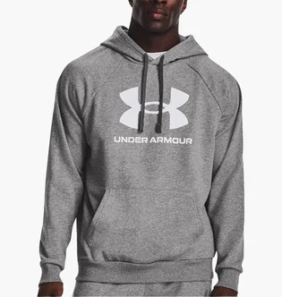 Худи мужское Under Armour Hooded Sweatshirt Ua Rival Fleece Logo Hd-Gry Grey 1379758-025