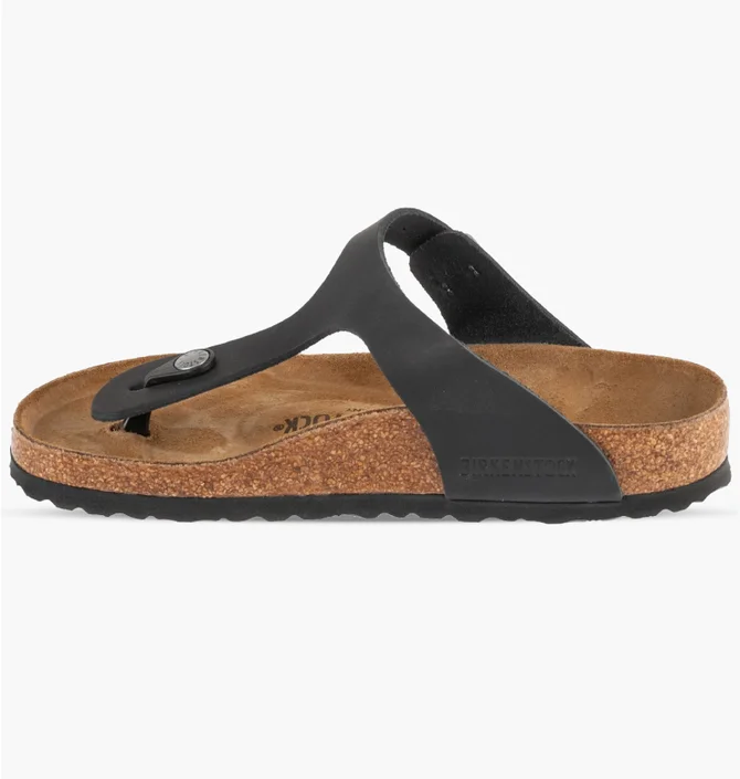 Сандалі унісекс BIRKENSTOCK Gizeh Oiled Leather Black 0845251