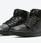 Кроссовки женские Nike Air Jordan 1 Mid Wmns Snakeskin Black Bq6472-010