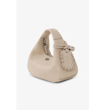 Сумка жіноча GANNI Light Grey Mini Hobo Bag Beige A6978