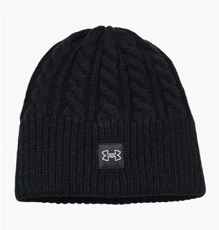 Шапка женская Under Armour Halftime Cable Knit Black 1379995-001
