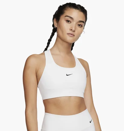 Топ женский Nike Womens Medium-Support 1-Piece Pad Sports Bra White Bv3636-100