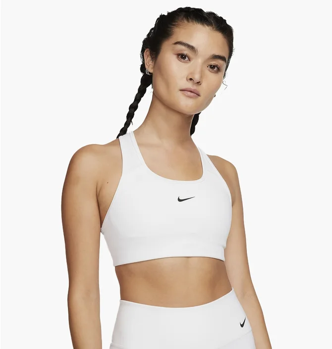 Топ женский Nike Womens Medium-Support 1-Piece Pad Sports Bra White Bv3636-100