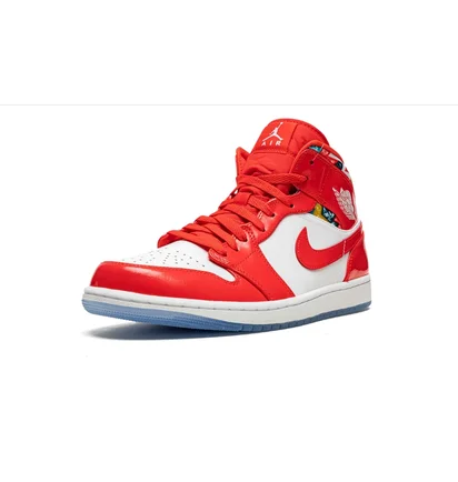 Кросівки чоловічі Air Jordan 1 Mid Se White/Red DC7294-600