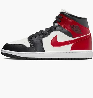 Кроссовки женские Air Jordan Air 1 Mid Black/Red BQ6472-160